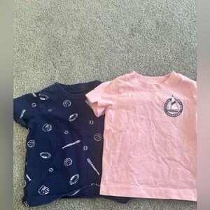 Carter's Navy and Pink Sports Tees